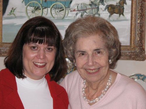 Christine Trent with Barbara Ovstedal a.k.a. Rosalind Laker 
